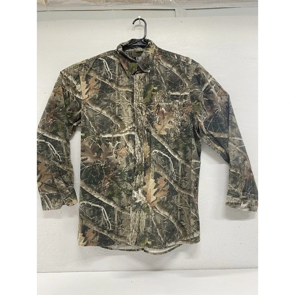 Ridge Hunter Shirt Mens XL Real Tree Camo Tree Long Sleeve Button Up Top Country
